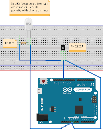 The simple circuit (my first time using Fritzing)